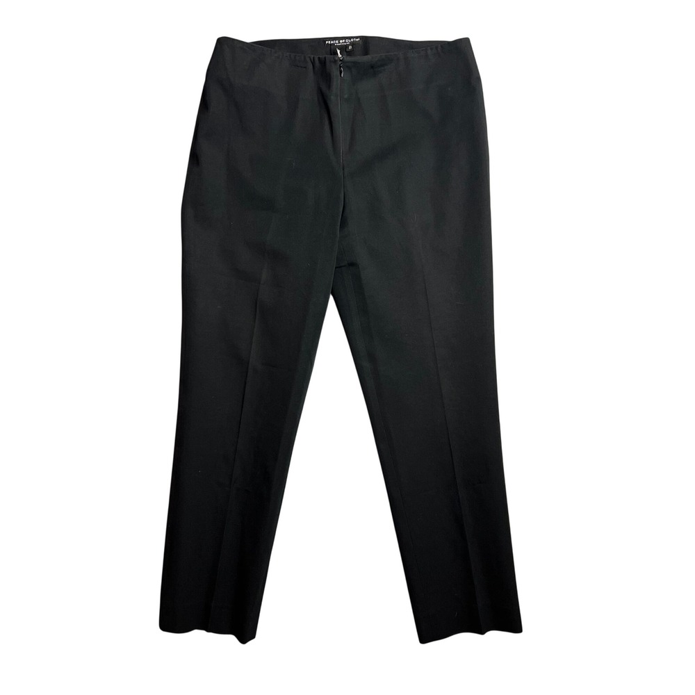 PEACE‎ OF CLOTH Jerry Pant Women Size 8 Straigth Leg Black Career Office USA
